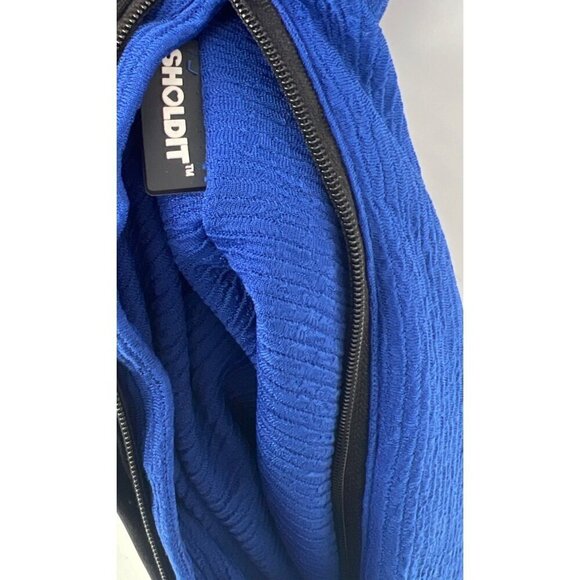 Sholdit Womens Convertible Infinity Scarf Blue Hidden Pocket - Picture 4 of 5